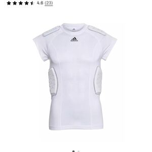 Adidas White Padded Compression Shirt